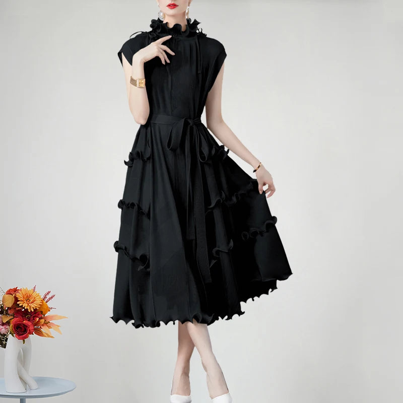 DRESS STYLE - SY769-Midi Dress-onlinemarkat-black-One Size-onlinemarkat