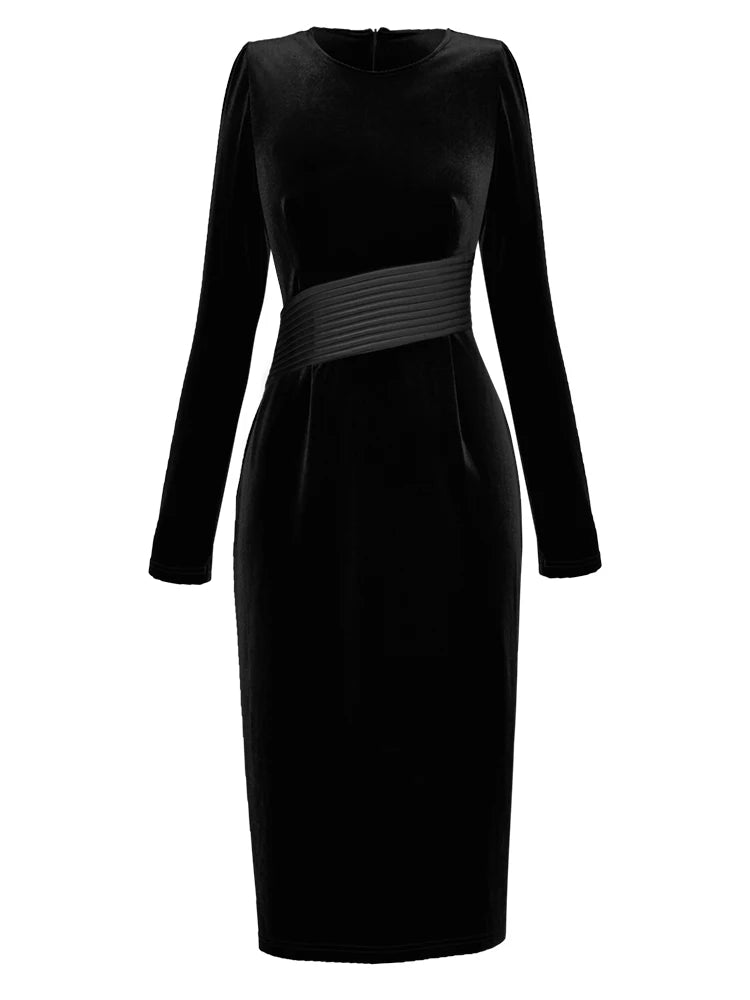 DRESS STYLE - NY3207-Midi Dress-onlinemarkat-black-XS - US 2-onlinemarkat