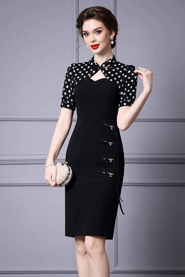 DRESS STYLE - SY738-short dress-onlinemarkat-Black-XS - US 2-onlinemarkat