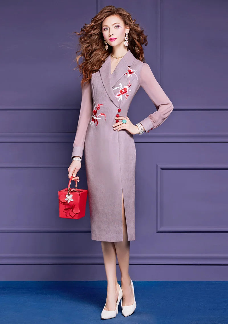 DRESS STYLE - SY722-Midi Dress-onlinemarkat-pink-XS - US 2-onlinemarkat