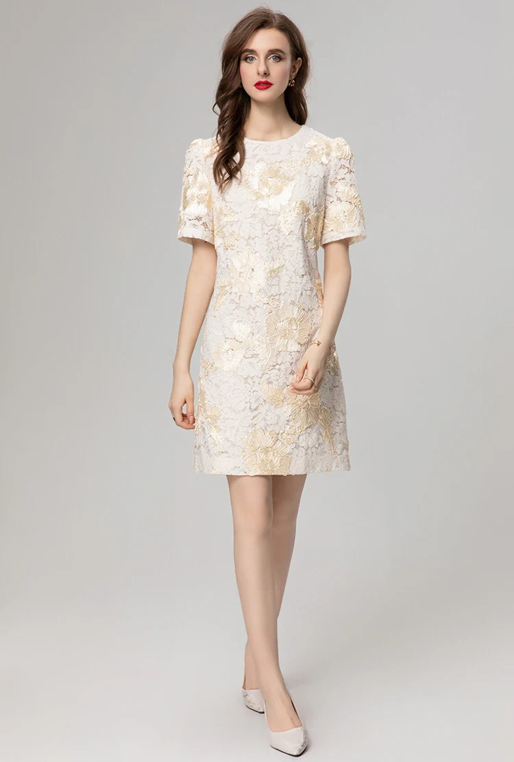 DRESS STYLE - SY791-short dress-onlinemarkat-Ivory-XS - US 2-onlinemarkat