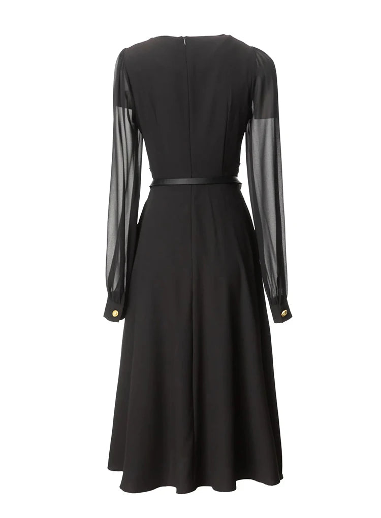 DRESS STYLE - SY478-Midi Dress-onlinemarkat-black-XS - US 2-onlinemarkat