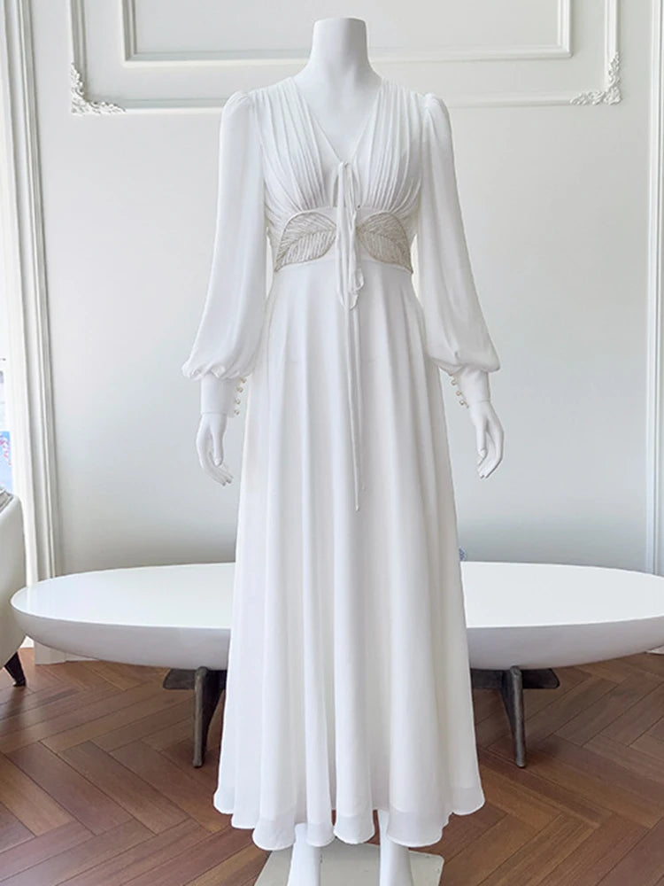 DRESS STYLE - SO290-Midi Dress-onlinemarkat-White-XS - US 2-onlinemarkat