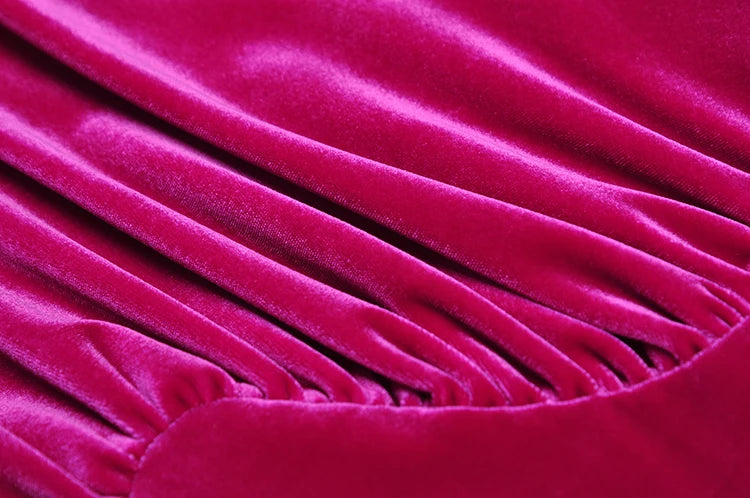 DRESS STYLE - NY3318-Midi Dress-onlinemarkat-Rose Red-XS - US 2-onlinemarkat