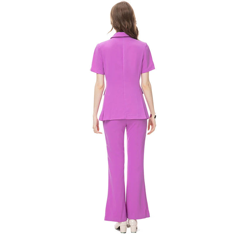 SUIT STYLE - SY509-Suits and Sets-onlinemarkat-Fuchsia-XS - US 2-onlinemarkat
