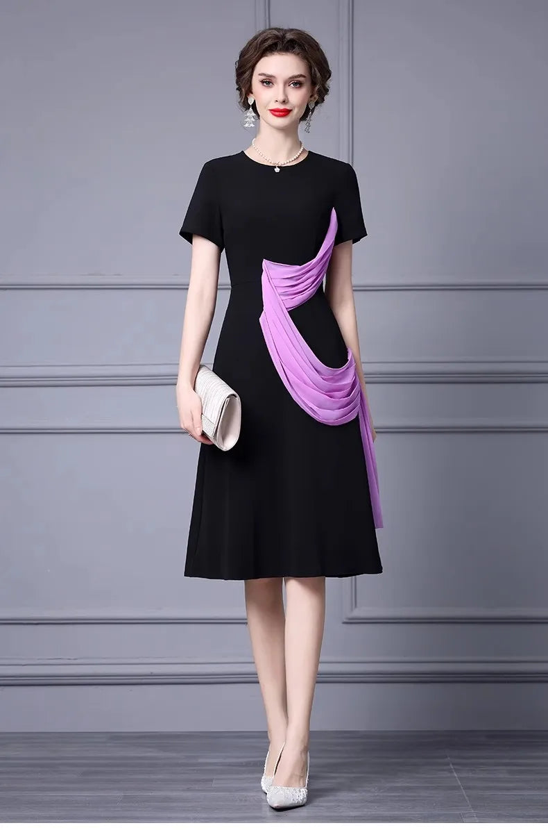 DRESS STYLE - SY946-short dress-onlinemarkat-Black-XS - US 2-onlinemarkat