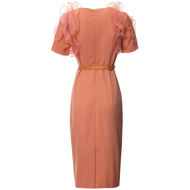 DRESS STYLE - SY517-short dress-onlinemarkat-Orange-XS - US 2-onlinemarkat