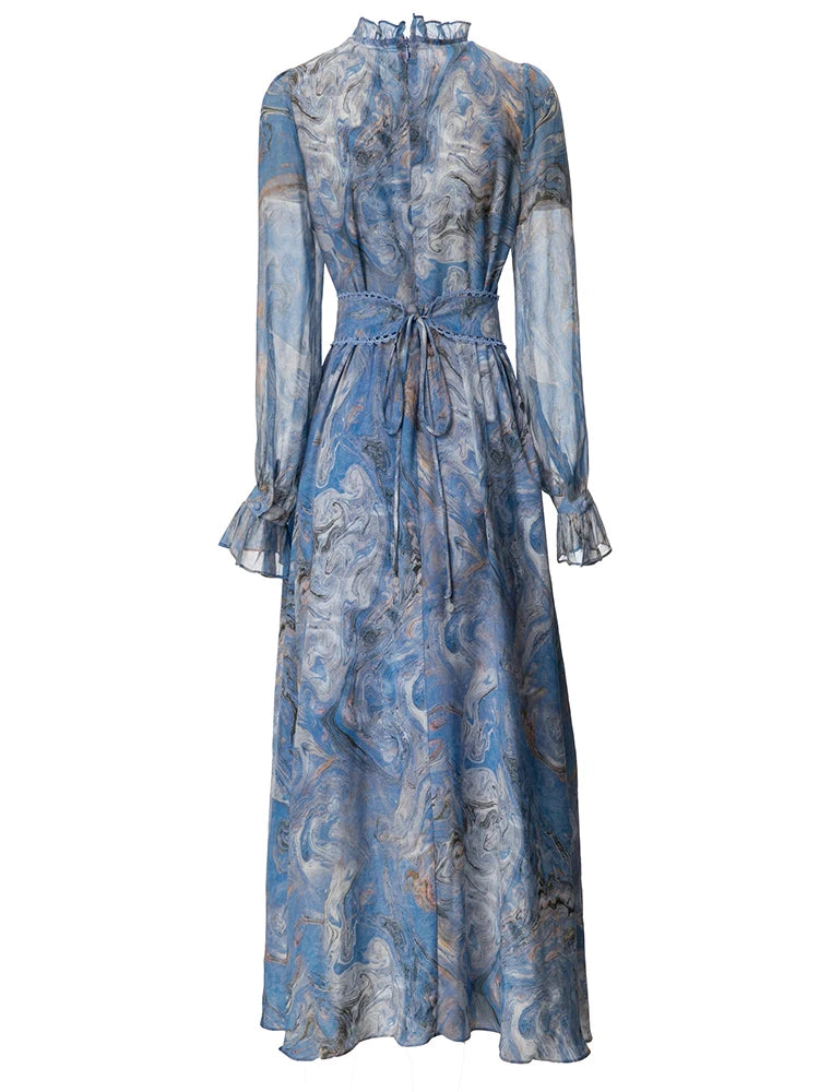 DRESS STYLE - SY451-Midi Dress-onlinemarkat-Blue-XS - US 2-onlinemarkat
