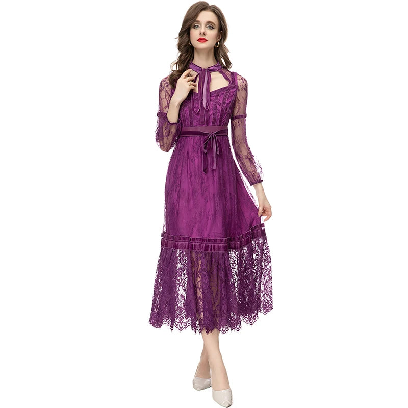 DRESS STYLE - SY386-Midi Dress-onlinemarkat-Purple-XS - US 2-onlinemarkat