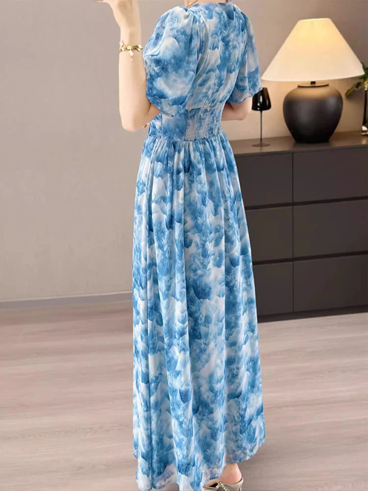 DRESS STYLE - SY870-maxi dress-onlinemarkat-Pink-XS - US 2-onlinemarkat