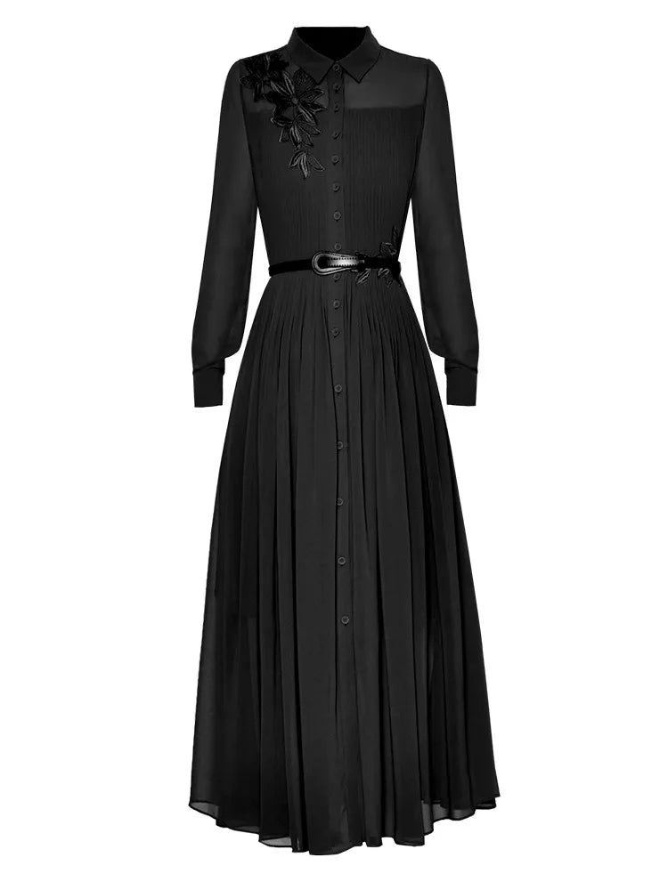 DRESS STYLE - SY375-Midi Dress-onlinemarkat-Black-XS - US 2-onlinemarkat