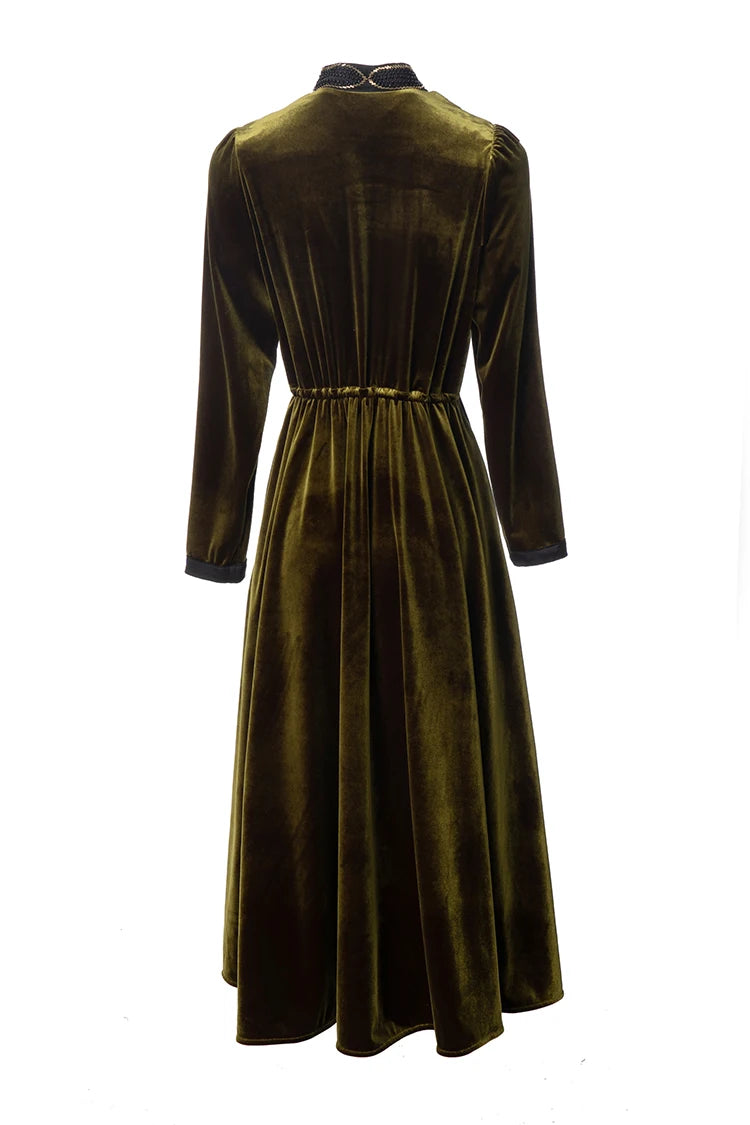 DRESS STYLE - SO262-Midi Dress-onlinemarkat-Gold-XS - US 2-onlinemarkat