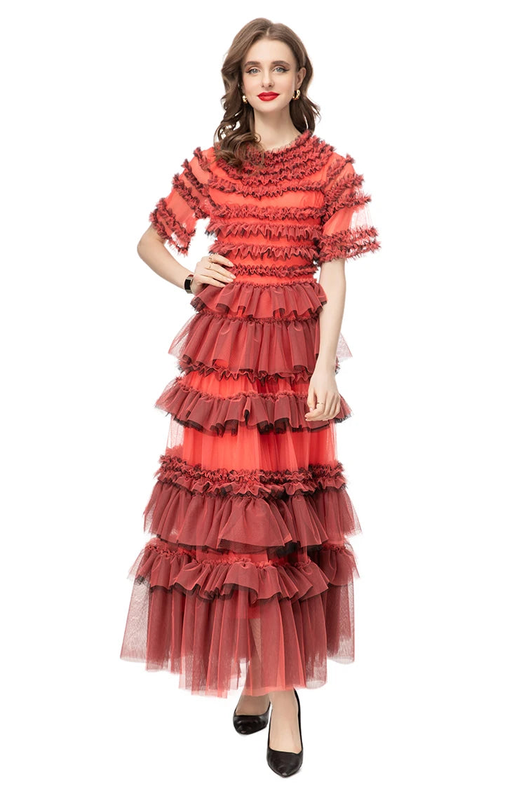 DRESS STYLE - SO249-maxi dress-onlinemarkat-Red-XS - US 2-onlinemarkat