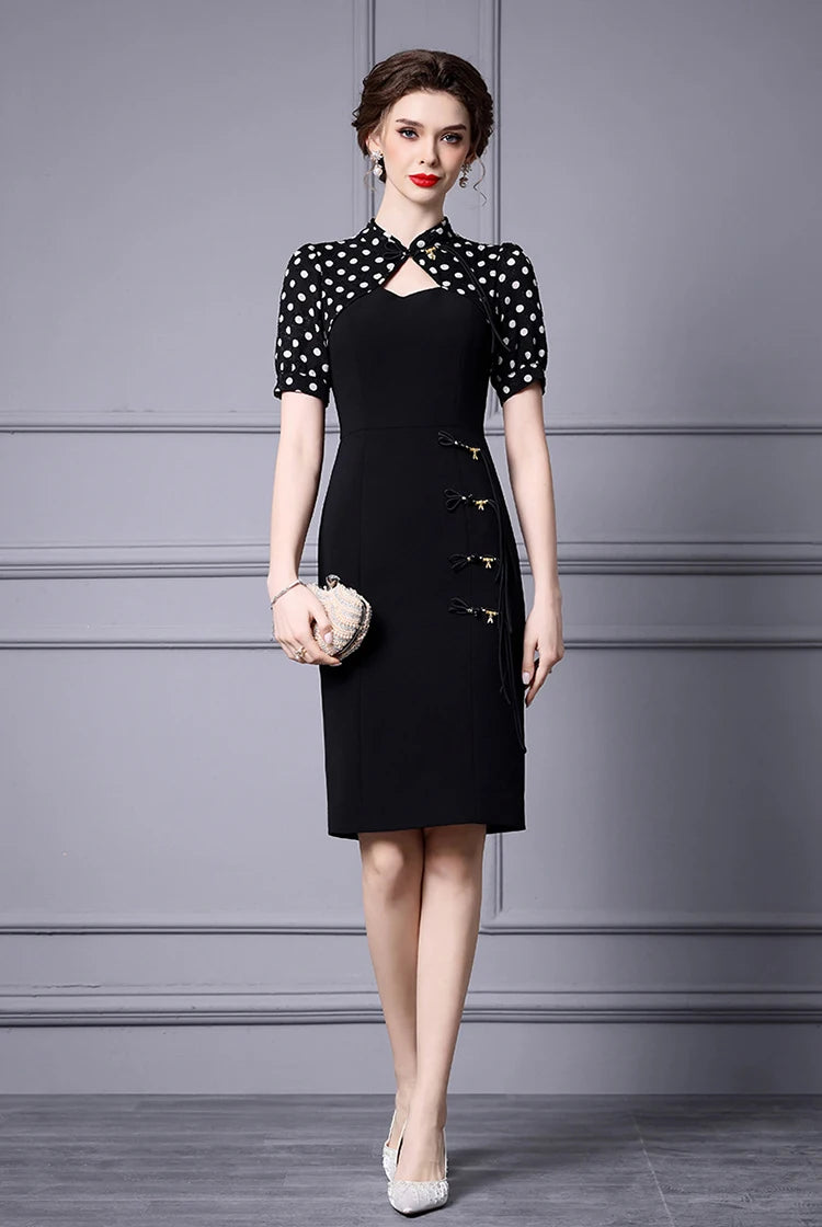 DRESS STYLE - SY738-short dress-onlinemarkat-Black-XS - US 2-onlinemarkat