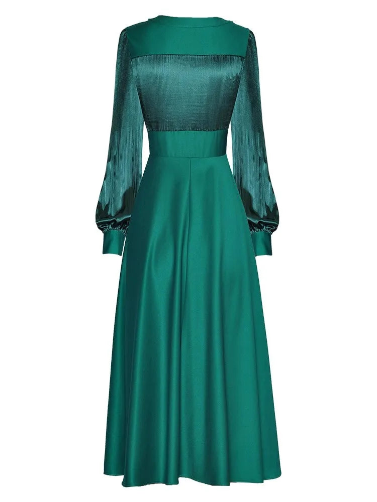 DRESS STYLE - SY396-Midi Dress-onlinemarkat-Green-XS - US 2-onlinemarkat