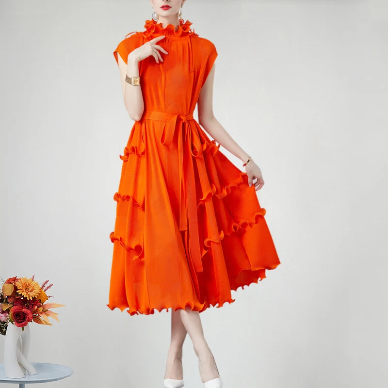 DRESS STYLE - SY769-Midi Dress-onlinemarkat-orange-One Size-onlinemarkat
