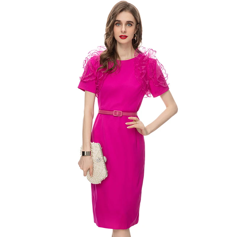 DRESS STYLE - SY517-short dress-onlinemarkat-Fuchsia-XS - US 2-onlinemarkat
