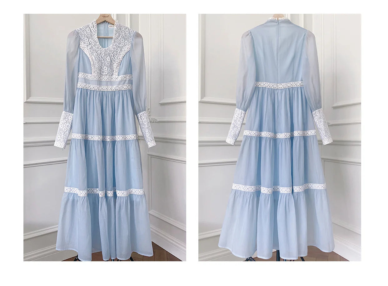 DRESS STYLE - SO282-Midi Dress-onlinemarkat-blue-XS - US 2-onlinemarkat