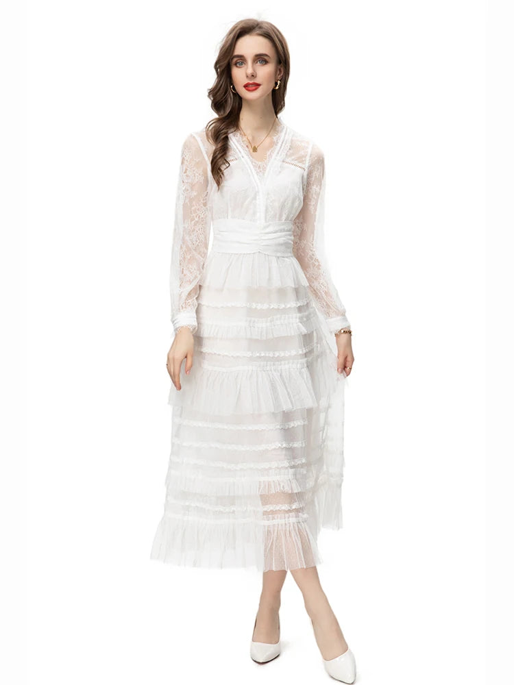 DRESS STYLE - NY3254-Midi Dress-onlinemarkat-White-XS - US 2-onlinemarkat