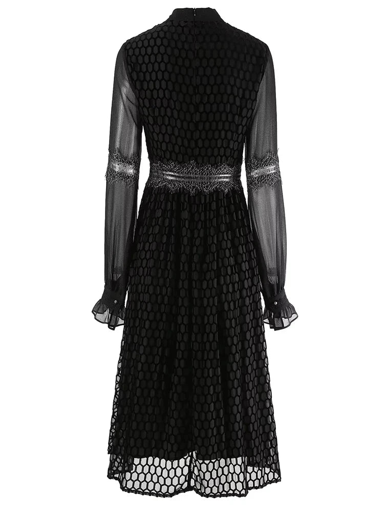 DRESS STYLE - NY3246-Midi Dress-onlinemarkat-black-XS - US 2-onlinemarkat
