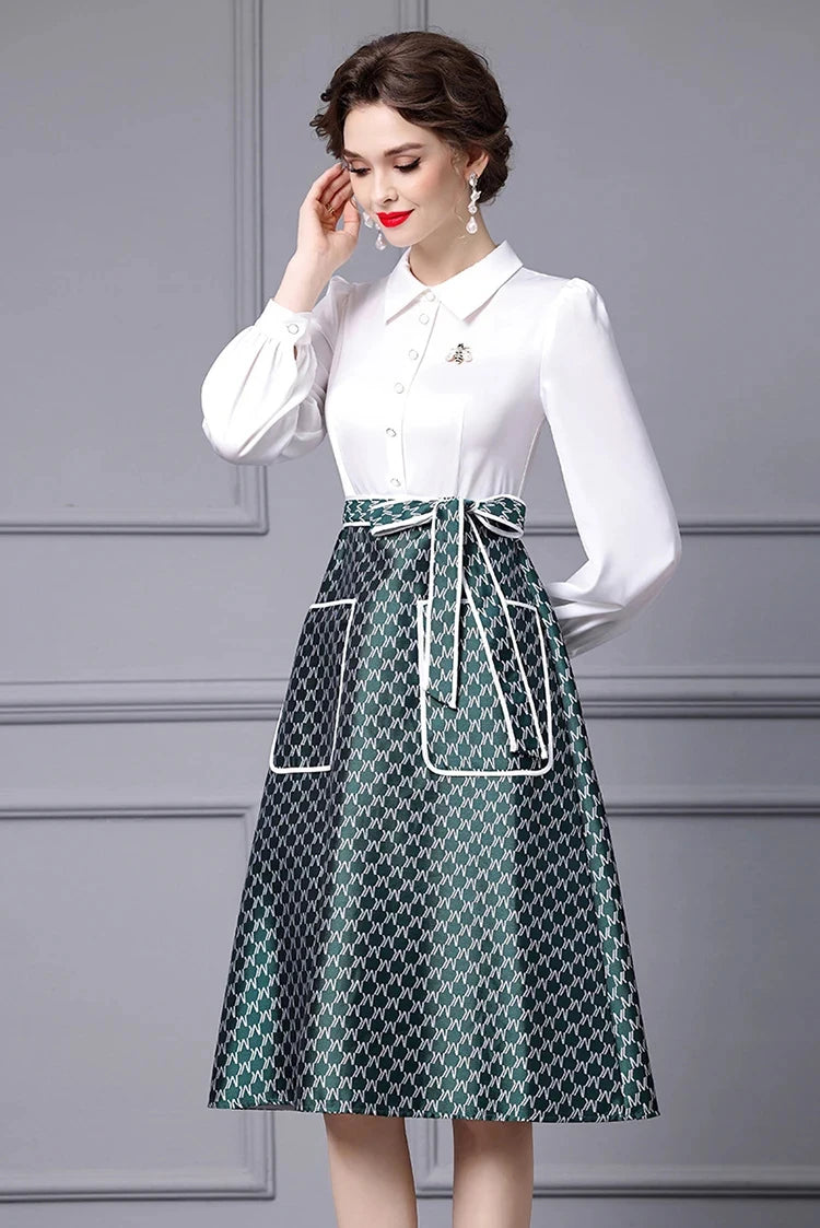 DRESS STYLE - SY511-Midi Dress-onlinemarkat-Green-XS - US 2-onlinemarkat