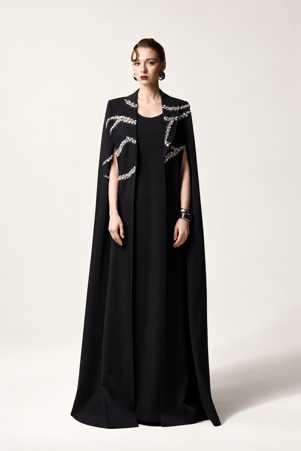 Wave Satin Cape