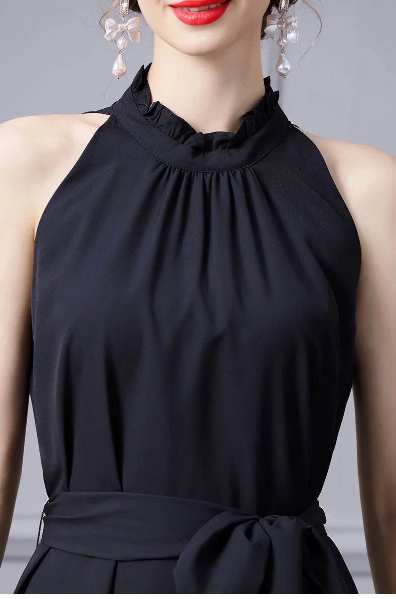DRESS STYLE - SY319-Midi Dress-onlinemarkat-black-S - US 4-onlinemarkat