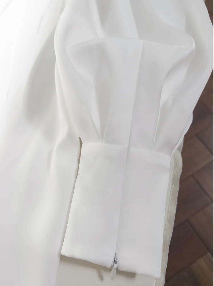 DRESS STYLE - SO287-Midi Dress-onlinemarkat-White-XS - US 2-onlinemarkat