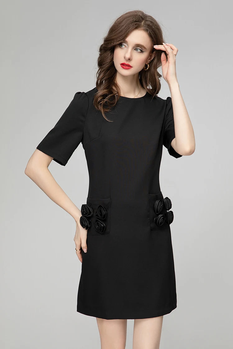 DRESS STYLE - SY336-short dress-onlinemarkat-Black-XS - US 2-onlinemarkat