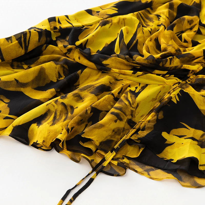 DRESS STYLE - SY889-Midi Dress-onlinemarkat-Yellow-XS - US 2-onlinemarkat