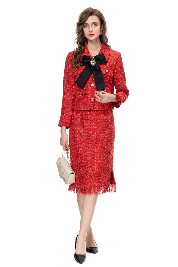 SUIT STYLE - NY3146-Suits and Sets-onlinemarkat-Red-XS - US 2-onlinemarkat