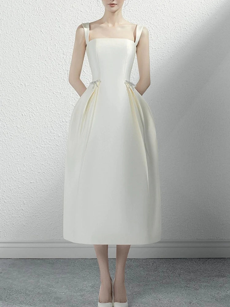 DRESS STYLE - SY774-Midi Dress-onlinemarkat-beige-S - US 4-onlinemarkat