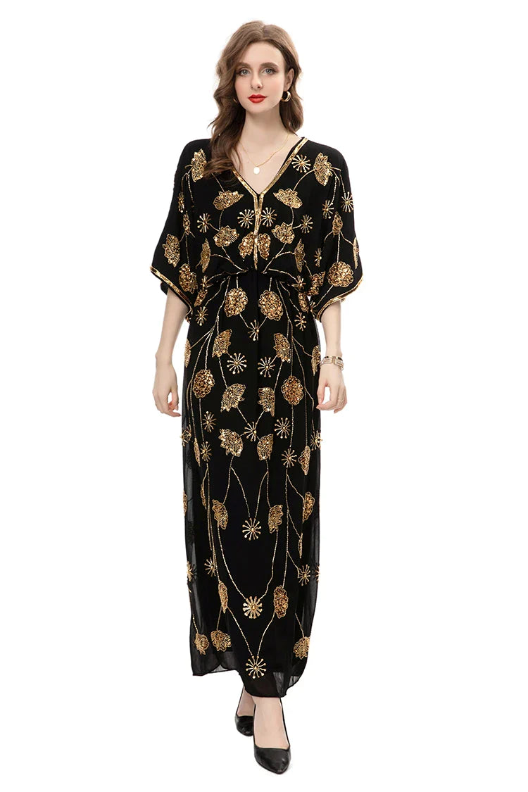 DRESS STYLE - NY3401-maxi dress-onlinemarkat-black-XS - US 2-onlinemarkat