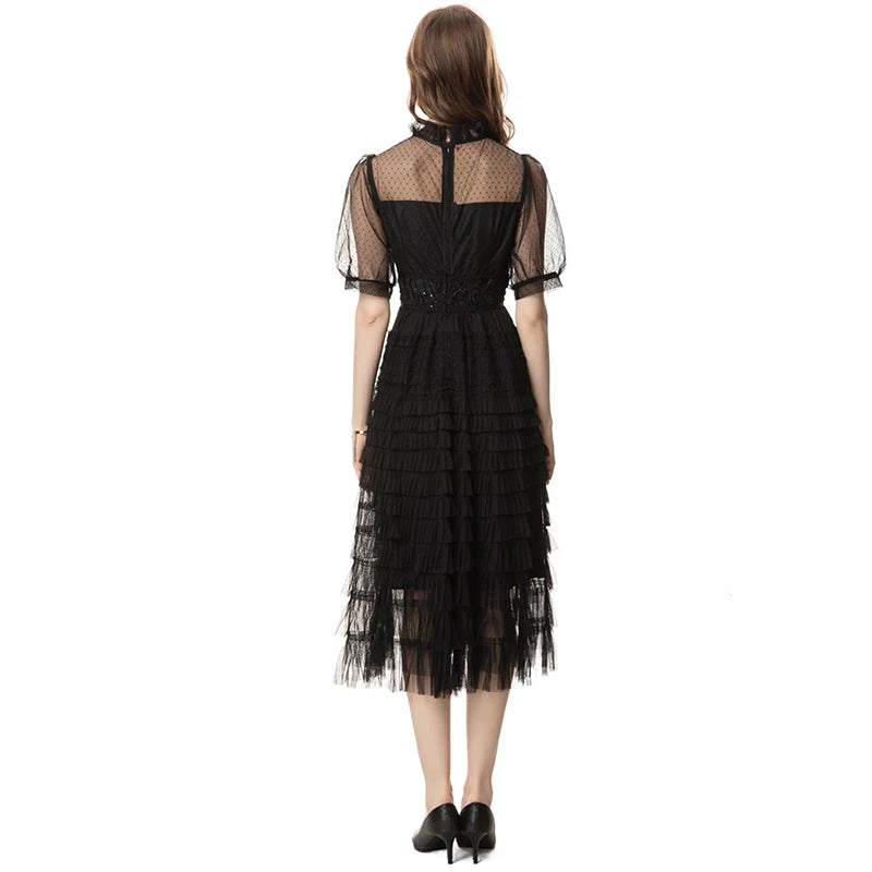 DRESS STYLE - SY844-Midi Dress-onlinemarkat-Black-onlinemarkat