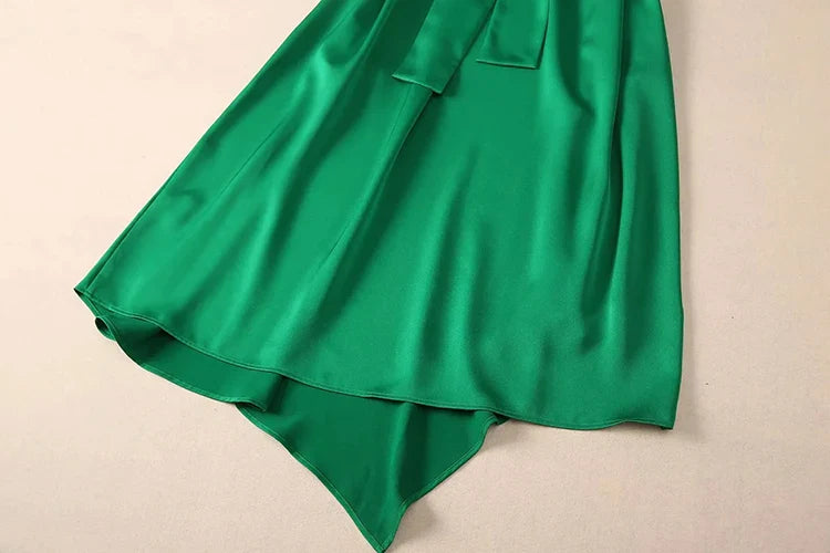 DRESS STYLE - SY868-Midi Dress-onlinemarkat-Green-S - US 4-onlinemarkat