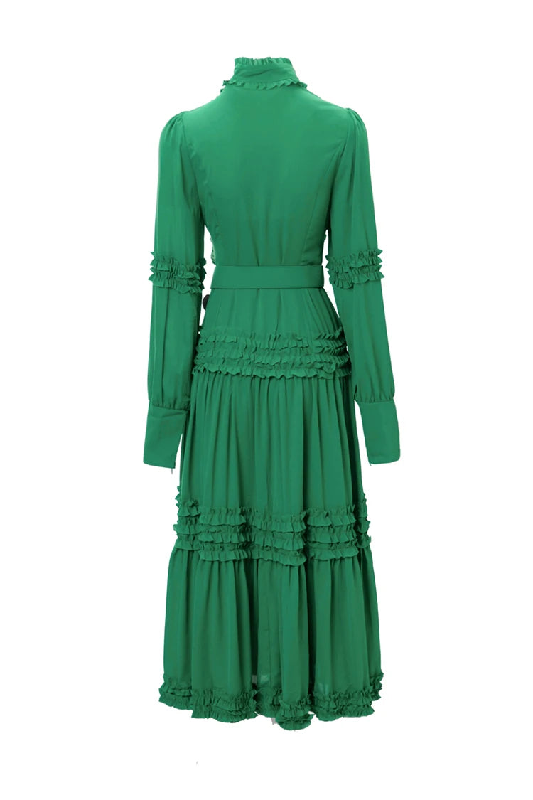 DRESS STYLE - NY3403-Midi Dress-onlinemarkat-green-XS - US 2-onlinemarkat