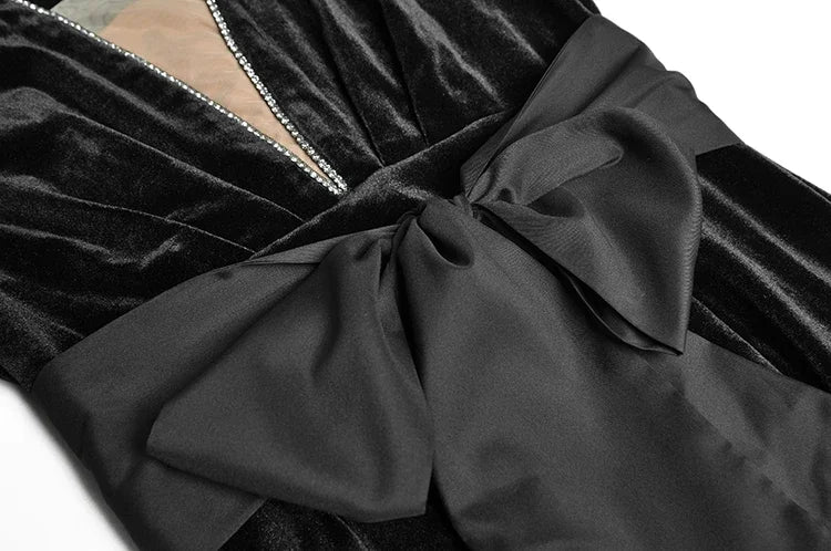 DRESS STYLE - SO210-Midi Dress-onlinemarkat-black-XS - US 2-onlinemarkat