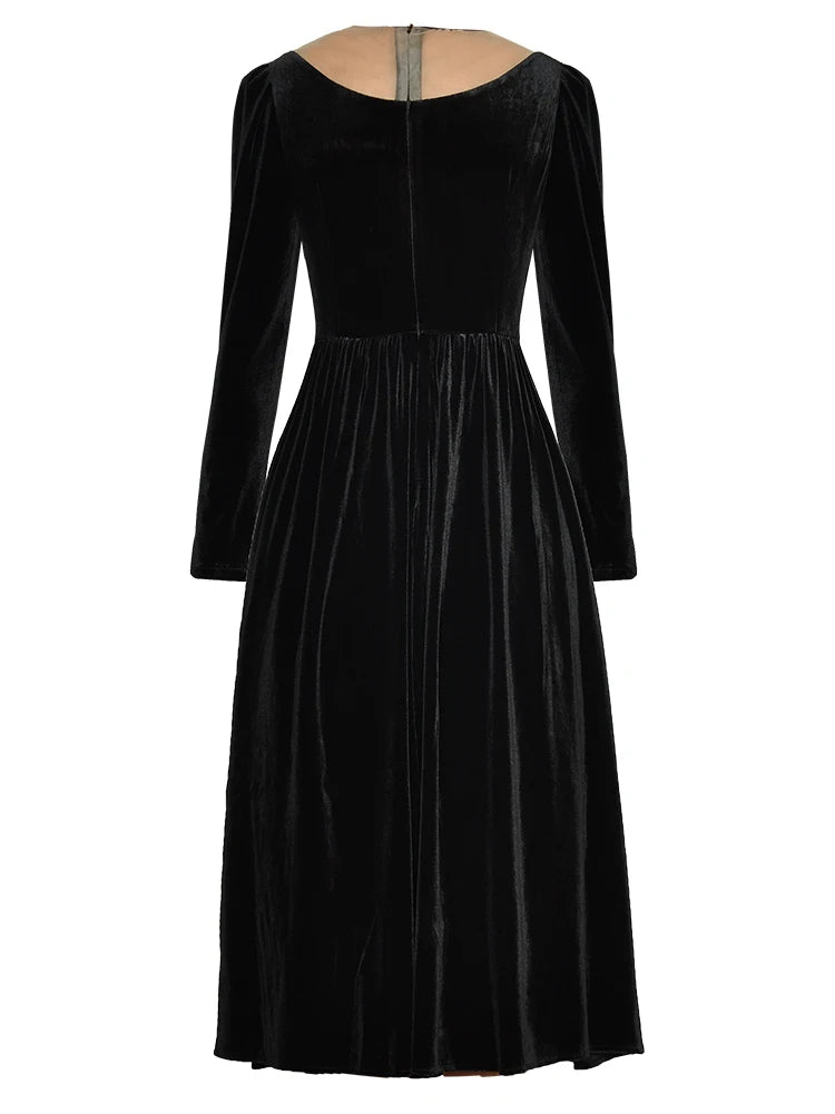 DRESS STYLE - NY3213-Midi Dress-onlinemarkat-black-XS - US 2-onlinemarkat