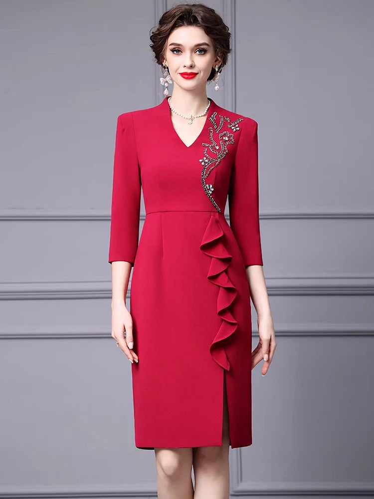 DRESS STYLE - SY311-short dress-onlinemarkat-Red-XS - US 2-onlinemarkat