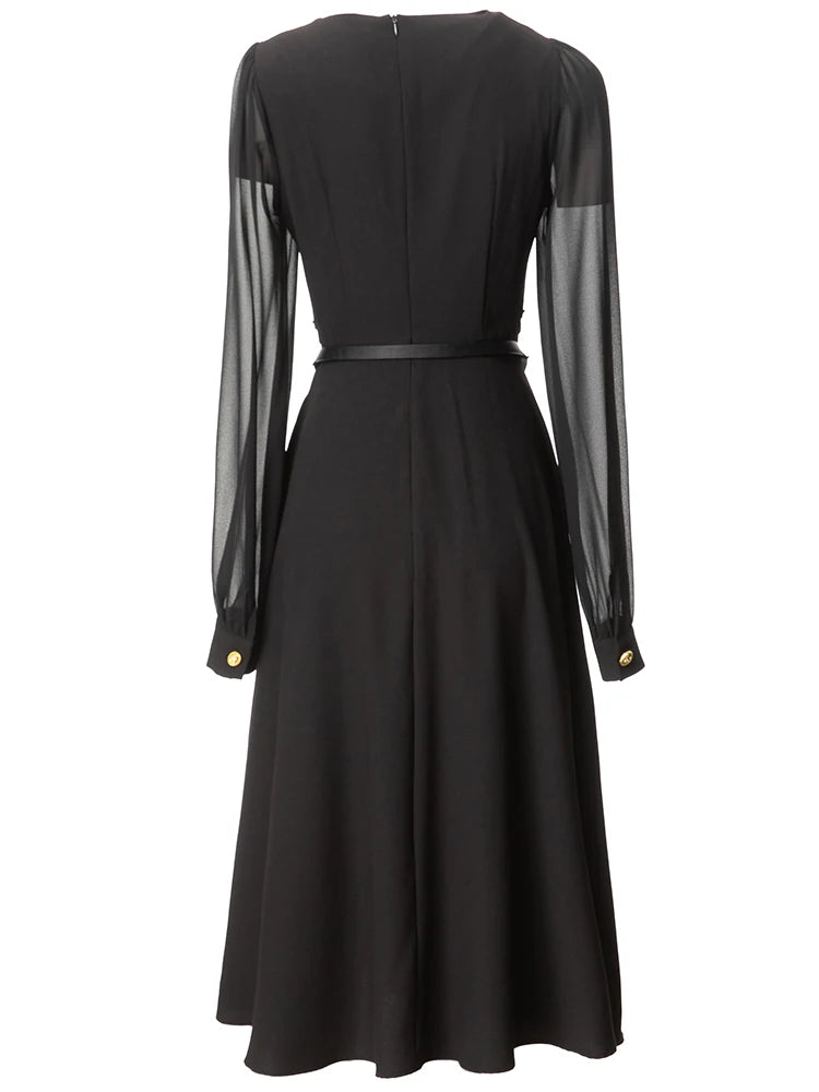 DRESS STYLE - SY628-Midi Dress-onlinemarkat-black-XS - US 2-onlinemarkat
