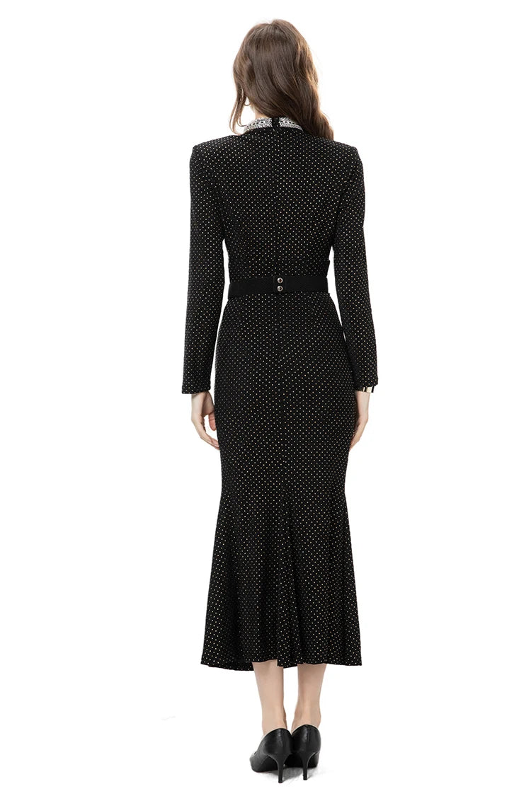 DRESS STYLE - NY3407-Midi Dress-onlinemarkat-black-XS - US 2-onlinemarkat