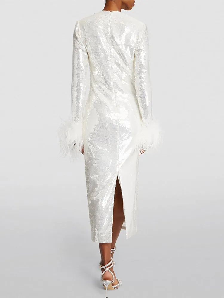DRESS STYLE - NY3379-Midi Dress-onlinemarkat-White-XS - US 2-onlinemarkat