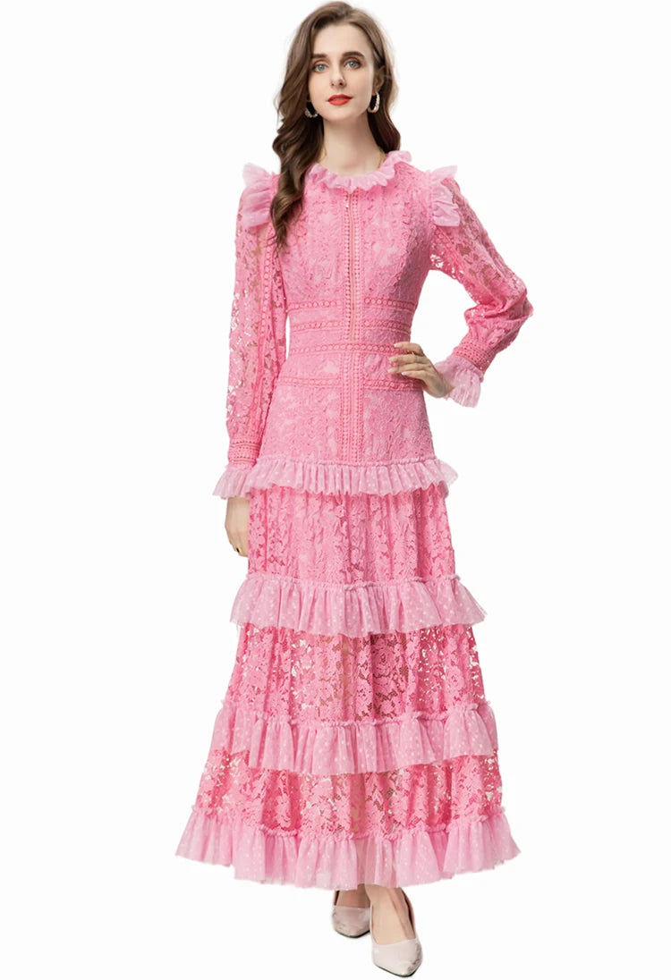 DRESS STYLE - SY937-maxi dress-onlinemarkat-Pink-M - US 6-onlinemarkat