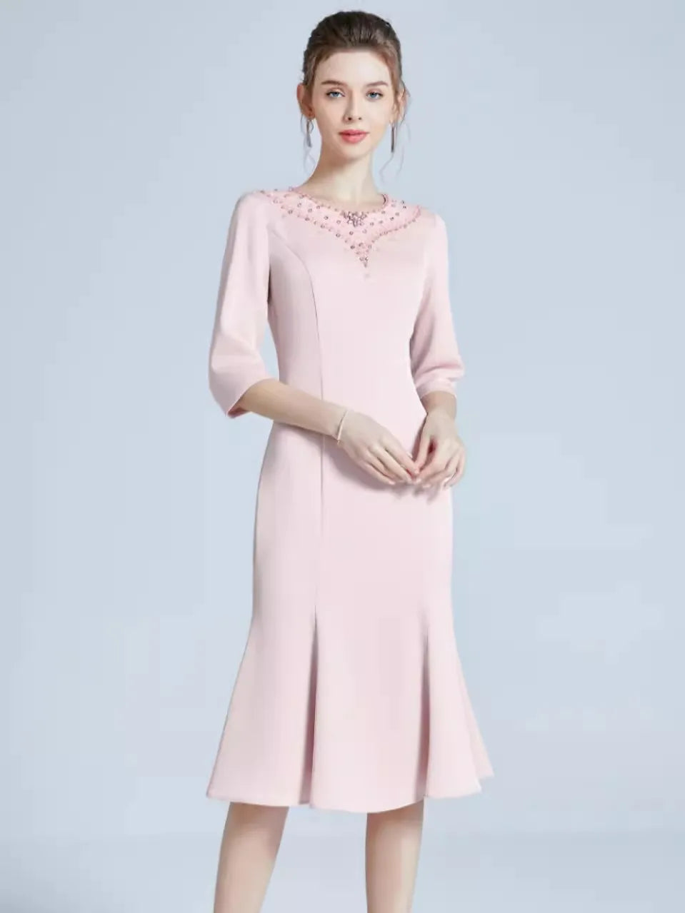 DRESS STYLE - SY624-Midi Dress-onlinemarkat-S - US 4-onlinemarkat