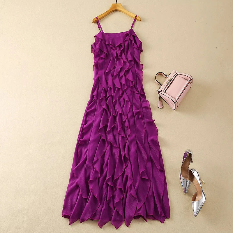DRESS STYLE - SY348-Midi Dress-onlinemarkat-Purple-XS - US 2-onlinemarkat