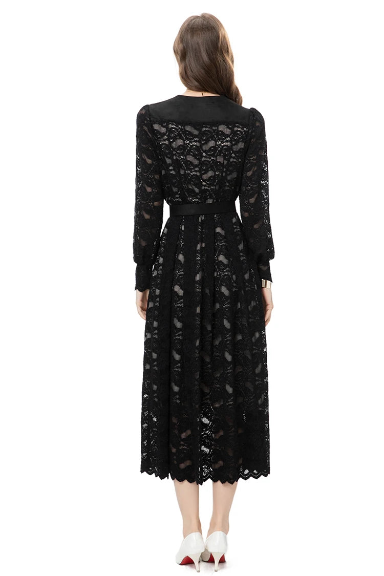 DRESS STYLE - NY3404-Midi Dress-onlinemarkat-black-XS - US 2-onlinemarkat