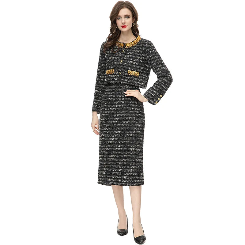 SUIT STYLE - SY381-Suits and Sets-onlinemarkat-Gray-XS - US 2-onlinemarkat