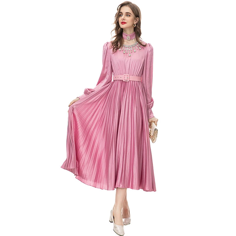 DRESS STYLE - SY508-Midi Dress-onlinemarkat-Pink-XS - US 2-onlinemarkat
