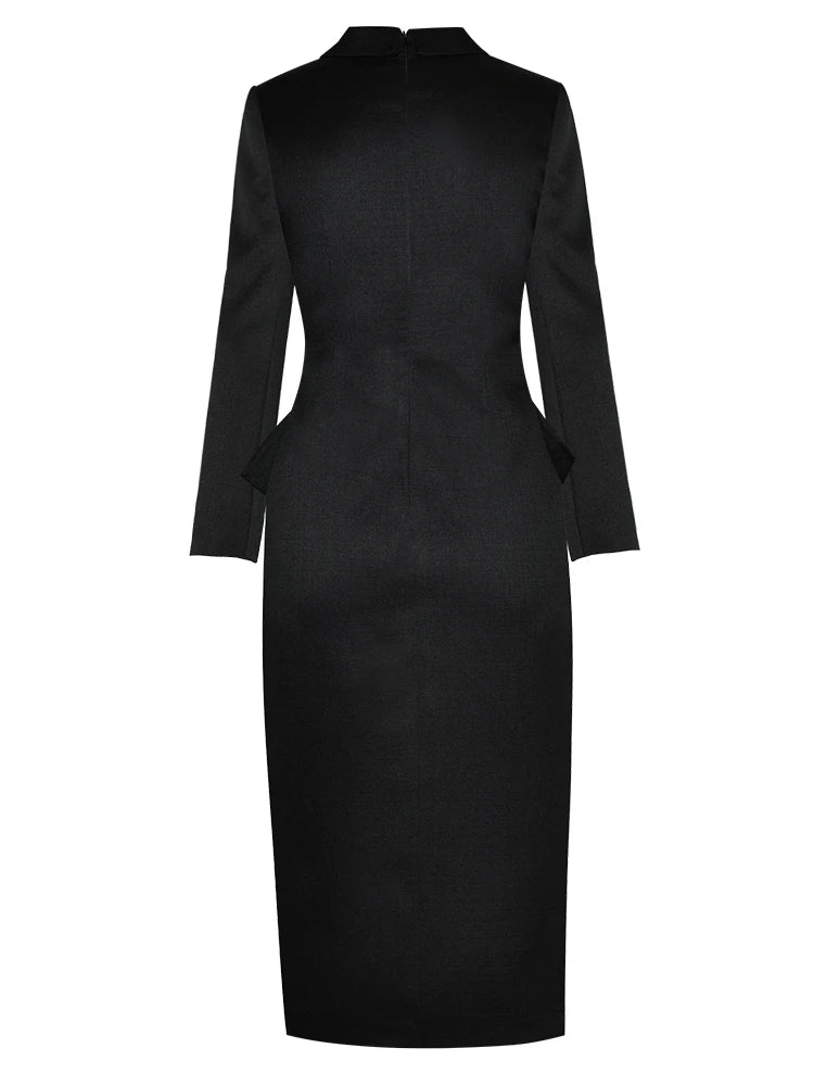 DRESS STYLE - NY3215-Midi Dress-onlinemarkat-black-XS - US 2-onlinemarkat