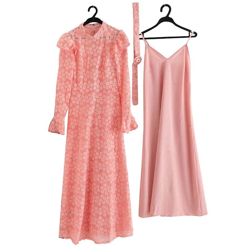DRESS STYLE - SY876-maxi dress-onlinemarkat-Pink-XS - US 2-onlinemarkat